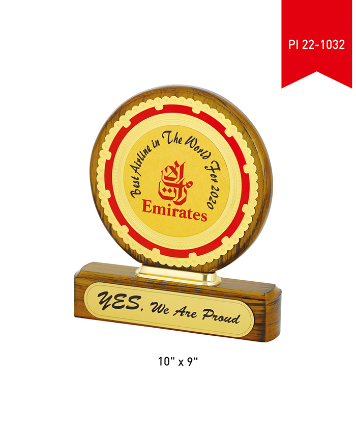 Wooden Trophy PI 22- 1032
