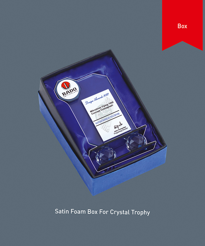 Satin Foam Box For Crystal Trophy
